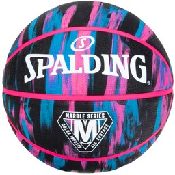 Spalding Piłka do koszykówki Marble czarno-różowa 84400Z -