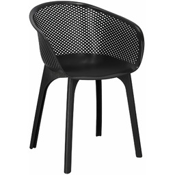 Elior Czarne ażurowe krzesło balkonowe, tarasowe S6-M26
