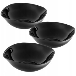 Salaterka szklana czarna 19 cm, 3 szt.