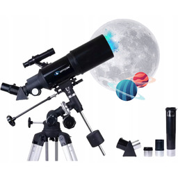 Teleskop Astronomiczny Luneta Opticon StarRider 80F400EQ-A akcesoria