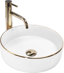 Umywalka nablatowa Rea Sami Gold Edge