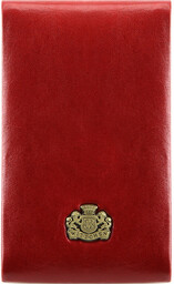 Etui na wizytówki skórzane twarde czerwone