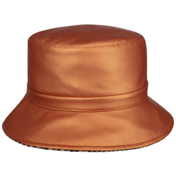 Kapelusz Tekstylny Metallic Bucket by Lierys, pomarańczowy, One