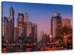 Obraz na płótnie, Dubaj miasto noc architektura 60x40