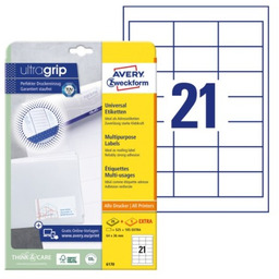 Trwałe etykiety papierowe 64 x 36 mm, białe