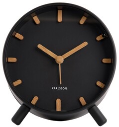Karlsson 5943BK budzik designerski 11 cm, czarny