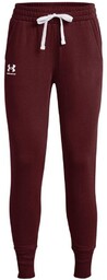 Spodnie damskie Under Armour Rival Fleece bordowe 1356416