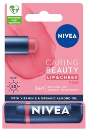 NIVEA Pomadka pielęgnująca do ust Caring Beauty 3w1
