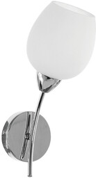 Kinkiet Parma 1xE27 Max.60W Chromowany Metal/Białe Szkło 8320128