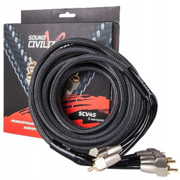 Kicx SCV45 4xRCA 5m 3xekranowane Ofc Premium