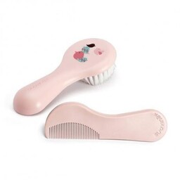 Zestaw różowy szczotka grzebień Suavinex