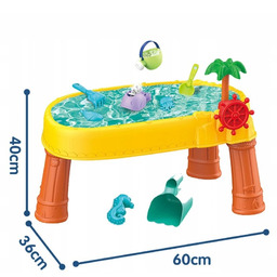 STOLIK WODNY STÓŁ PIASKOWNICA 2W1 DO ZABAWY AKCESORIA