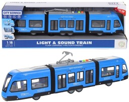 Urwiskowo, Tramwaj Przegubowy Niebieski Światło Dźwięk Drzwi