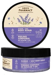 Peeling cukrowo-solny do ciała Lawenda + Olej lniany,