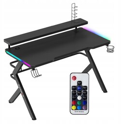 Biurko Gamingowe Huzaro Czarne Rgb Led dla Gracza