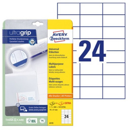 Trwałe etykiety papierowe 70 x 37 mm, białe