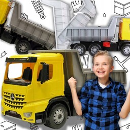 Wywrotka Gigant Ciężarówka Duże Auto Jeździk 3 Osie