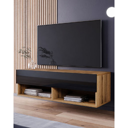 Szafka pod telewizor 100 cm wisząca/stojąca dąb wotan/czarny