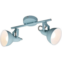 Briloner Lampa Sufitowa 2-Punktowa Retro Vintage Miętowa Biel