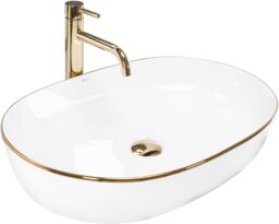 Umywalka nablatowa Rea CLEO 61 Gold Edge
