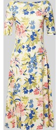 Sukienka midi w kwiatowe wzory
