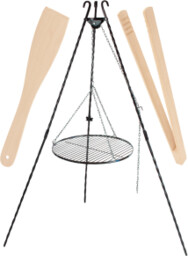 GRILL OGRODOWY TRÓJNÓG RUSZT NIERDZEWNY 60 CM