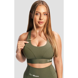 GymBeam Biustonosz sportowy Combat Olive Grey