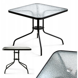 Stół Ogrodowy Balkonowy Szklany Stolik na Taras Balkon