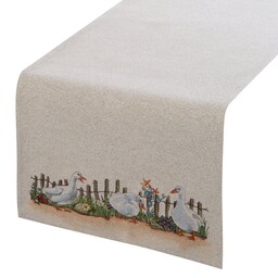 Eurofirany Obrus bieżnik 40x100 Cho 4097 naturalny biały