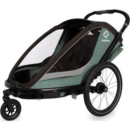 HAMAX Przyczepka rowerowa Cocoon One 35kg Pasy Zielono-czarny