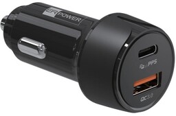 Ładowarka samochodowa ER Power 30W USB-C PD/ USB-A