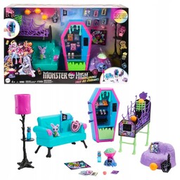 Monster High Salonik Uczniów Zestaw Mebli Akcesoria HNF67