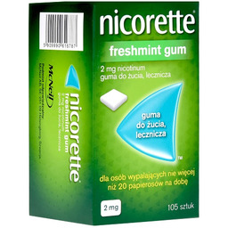 Nicorette Freshmint Gum 2 mg Guma do żucia