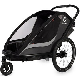 HAMAX Przyczepka rowerowa Cocoon One 35kg Pasy Szaro-czarny