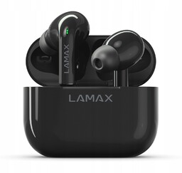 Czarne Bezprzewodowe Słuchawki Dokanałowe Lamax Dotyk Bluetooth 5.1