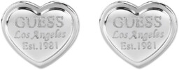 Kolczyki Guess Serca Napis Guess Biała Stal Chirurgiczna