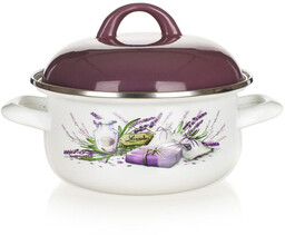 BANQUET Garnek emaliowany Lavender, 3 l