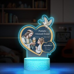 Lampka LED L 3D z nadrukiem na szkle