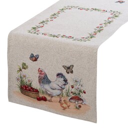 Eurofirany Obrus bieżnik 40x100 Cho 1287 naturalny beżowy
