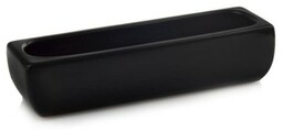 Czarna podłużna rynna Polnix 32 cm Piano