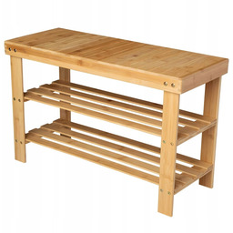 Stojak na buty regał łazienkowy drewniany bambus nowoczesne