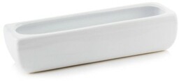 Biała podłużna rynna Polnix 32 cm Piano