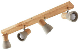 Lindby - Filiz 4 Lampa Sufitowa Concrete/Wood