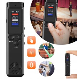 Profesjonalny Cyfrowy Dyktafon 64GB Odtwarzacz MP3 Muzyki Rejestrator