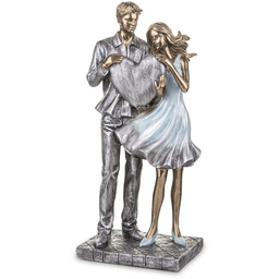 Figurka dekoracyjna para z sercem kolekcja family 25,5x11,5x8