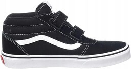 Vans Ward Trampki Młodzieżowe Ze Skórą Wysokie Czarne
