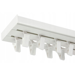 Karnisz Szyna Sufitowa Pcv II-torowa Kpl 380 cm