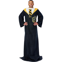Northwest Hufflepuff Hogwarts jednolita narzuta koc z rękawami,