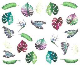 Naklejki wodne do paznokci liście STZ-830