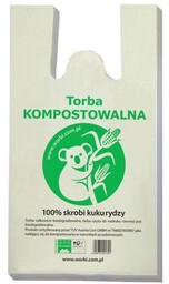 Bratek, kompostowalna reklamówka 30x55 cm, wytrzymała, 100 sztuk